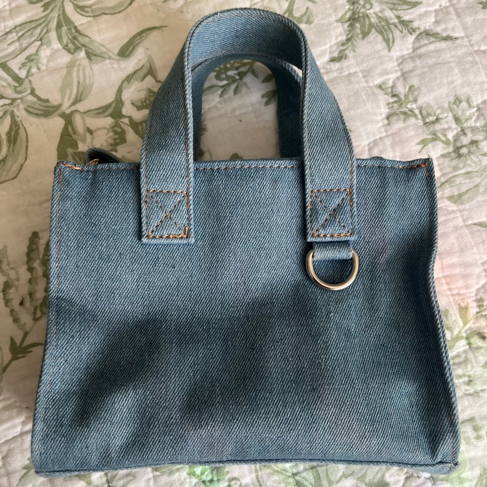 Blue Denim Mini Tote Bag